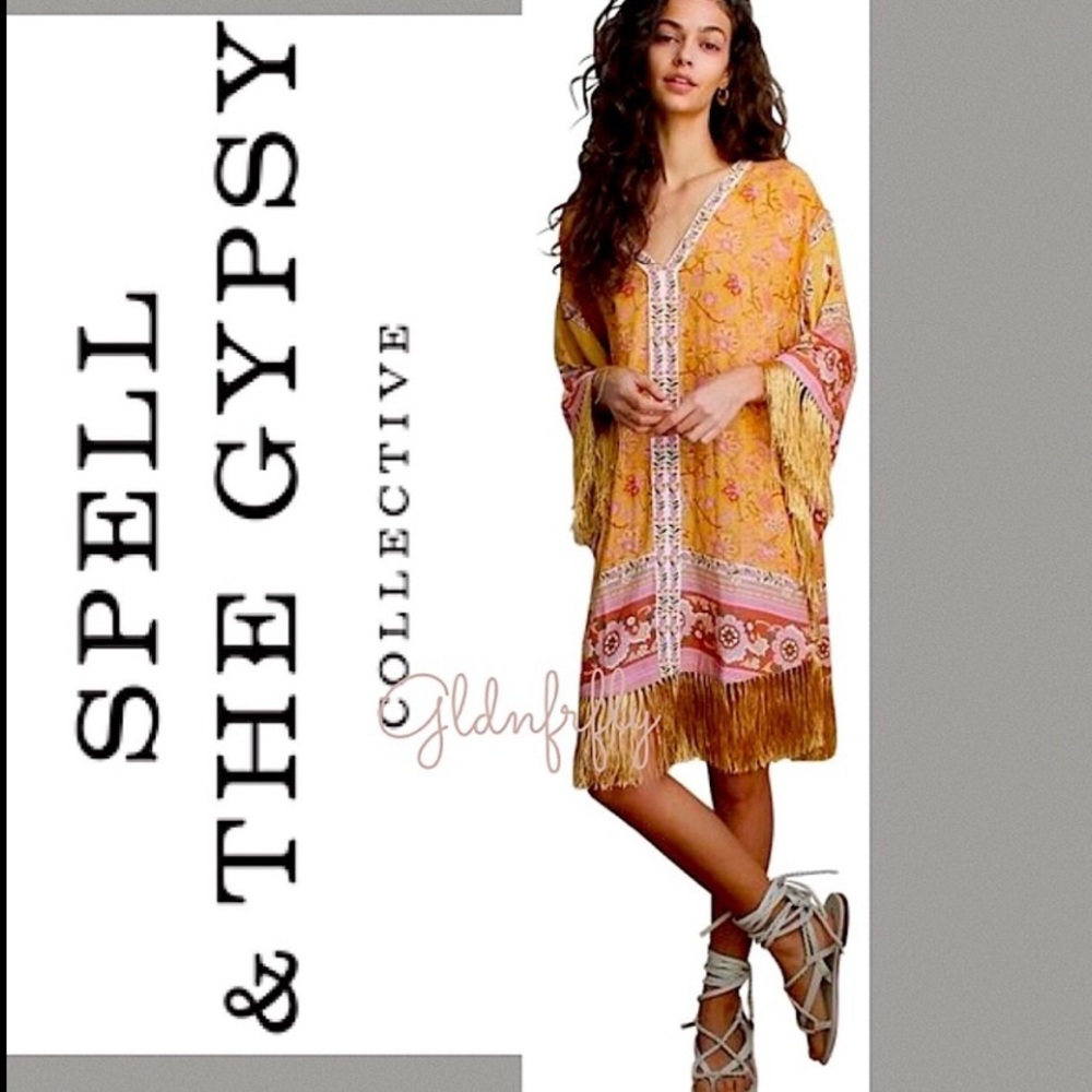 Spell and Gypsy Portabello Tassel Dress Medium